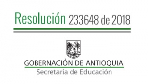 Resolución 233648 de 2018 - Por la cual se concede un permiso sindical remunerado a unos Servidores Administrativos adscritos a los Establecimientos Educativos de los municipios no certificados de Antioquia