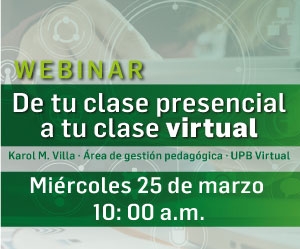 Webinar - De tu clase presencial a tu clase virtual