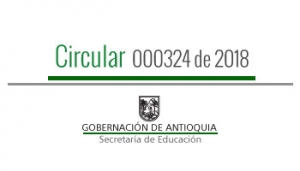 Circular 000324 de 2018 - Directrices para el proceso de evaluación, clasificación y fijación de las tarifas de matrícula, pensiones, cobros periódicos y otros cobros periódicos, para el año académico 2019.