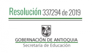 Resolución 337294 de 2019 - Por el cual se concede un Comisión de Servicios Remunerada a unos Docentes Orientadores y Docentes de Aula de Apoyo pagados con recursos del S.G.P.